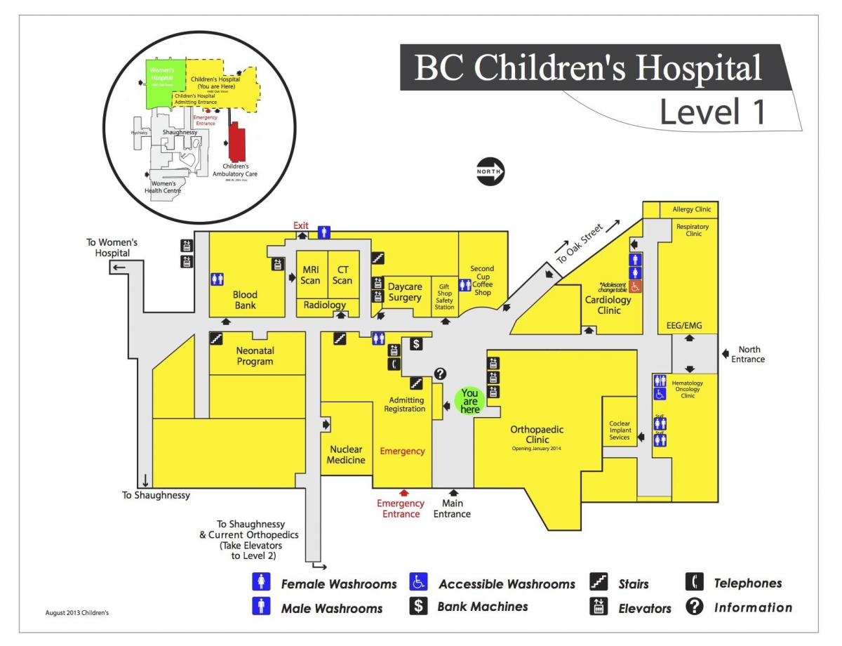 नक्शे के बच्चों के अस्पताल वैंकूवर
