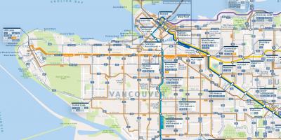 नक्शे के वैंकूवर बस मार्गों