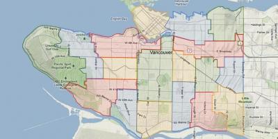 वैंकूवर स्कूल बोर्ड जलग्रहण नक्शा