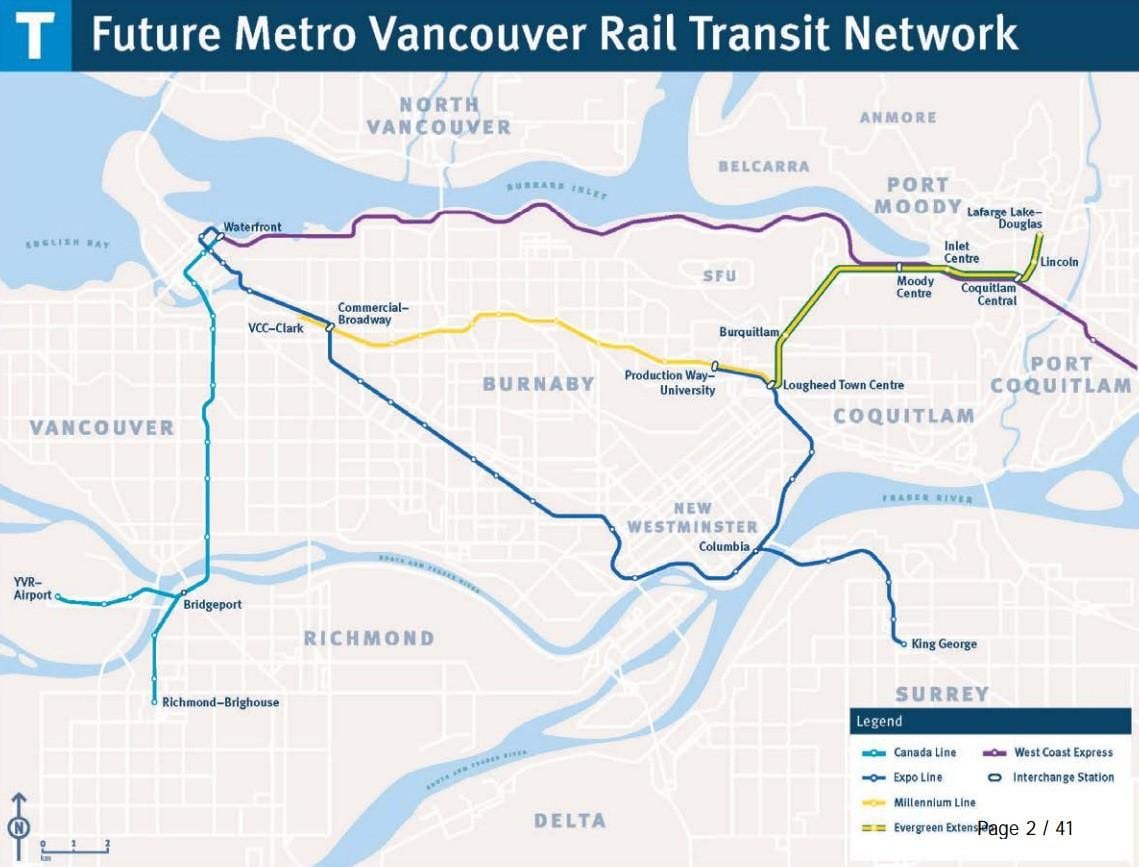 नक्शे के burnaby स्काईट्रेन