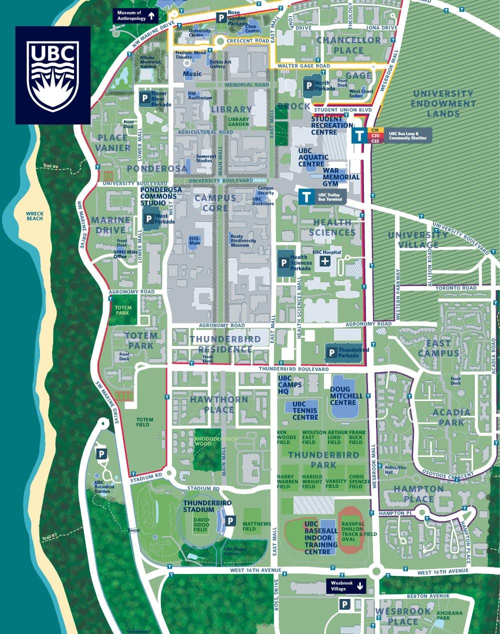 ubc स्थान का नक्शा
