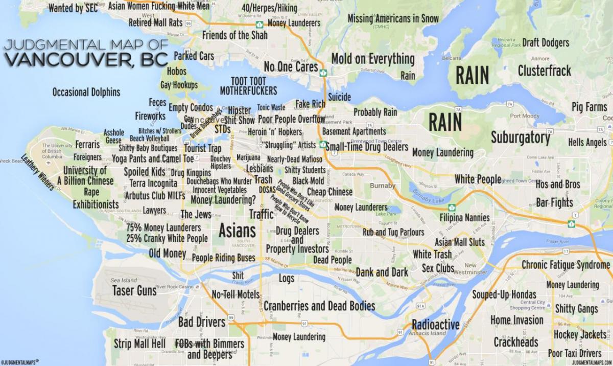 अनुमान नक्शा वैंकूवर
