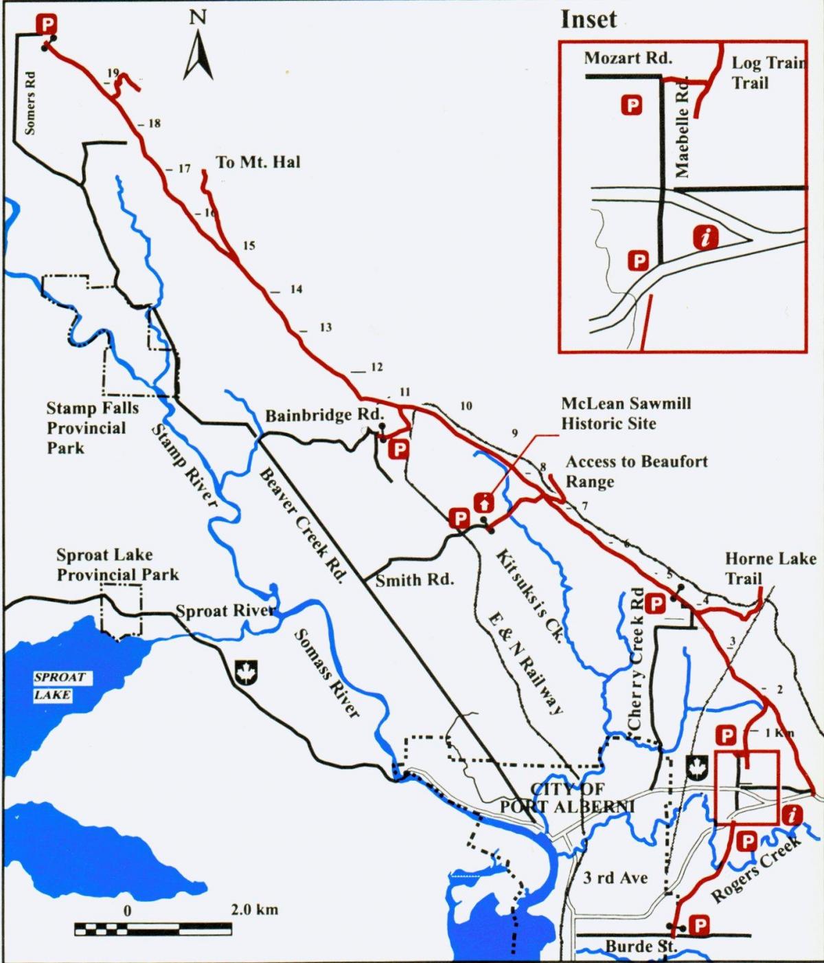 नक्शे के वैंकूवर द्वीप रेलवे