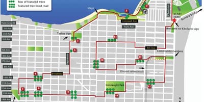 नक्शे के kitsilano वैंकूवर