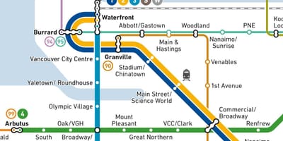 नक्शे के burrard स्टेशन