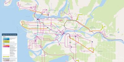 Translink नक्शा वैंकूवर स्काईट्रेन