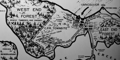 मानचित्र के पुराने वैंकूवर