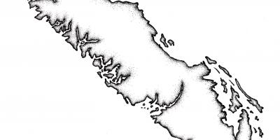 नक्शे के वैंकूवर द्वीप रूपरेखा