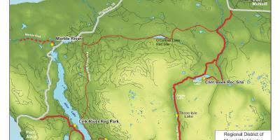 नक्शे के वैंकूवर द्वीप गुफाओं