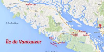 नक्शे के वैंकूवर द्वीप सोने का दावा 