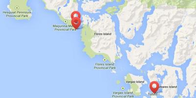नक्शे के वैंकूवर द्वीप हॉट स्प्रिंग्स