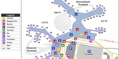 वैंकूवर ई. पू हवाई अड्डे का नक्शा